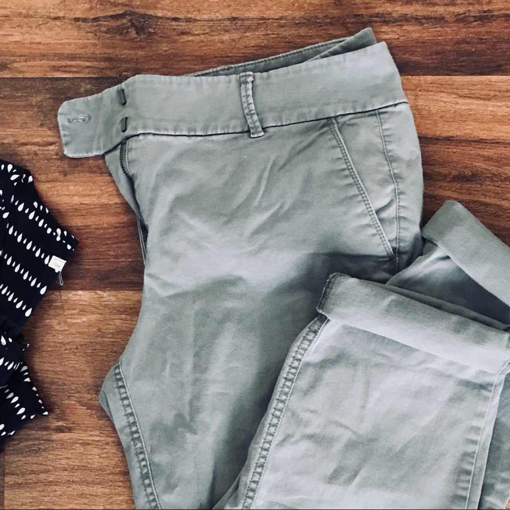 LOFT Grey Cotton Chinos
